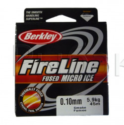 Леска плетеная BERKLEY FireLine Micro Ice Smoke 0.10 45м 1085674