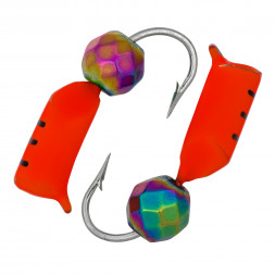 Мормышка вольфрамовая Condor Столбик с граненым шариком Хамелеон красный, 2,5 мм 15 шт