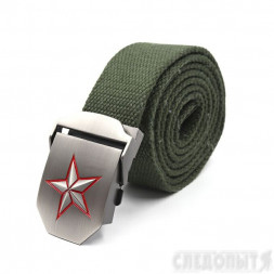 Ремень СЛЕДОПЫТ-Звезда, 1400х36 мм текстиль, зеленый
