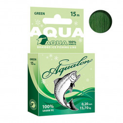 Шнур Aqua Aqualon 15м*0.20мм зимний темно-зеленый