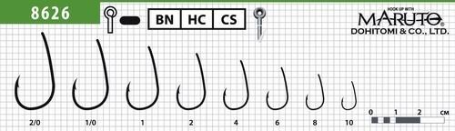Крючок Maruto 8626BN №4 Carp Pro 8шт карповый