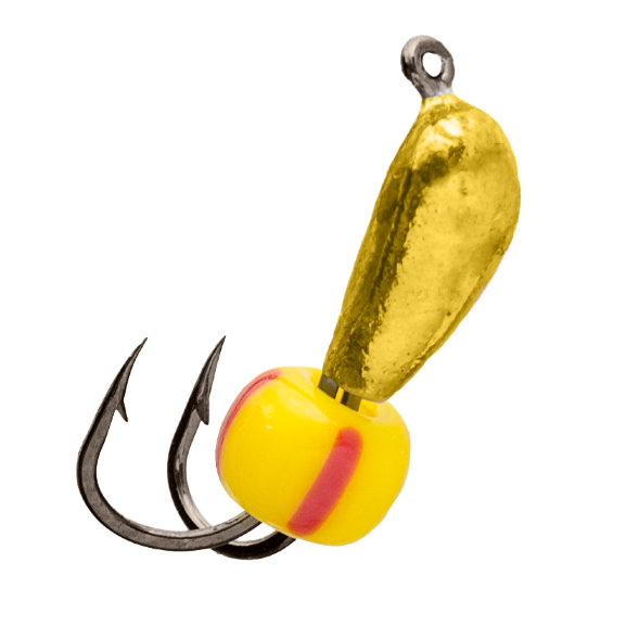 Мормышка вольфрамовая Lumicom Капля с ушком Коза Ф3.2 золото, цена за 1 шт.