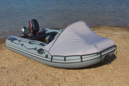 Тент для лодки носовой Лоцман N 310-330-350 под мотор серый