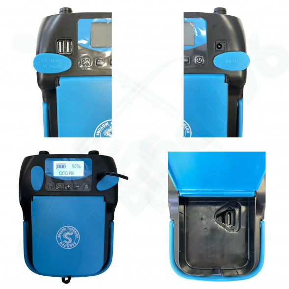 Насос аккумуляторный двухступенчатый HT-999 Seanovo для лодок ПВХ, сабов, матрасов, палаток 0,34-1,38 ат