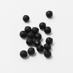 Бусина фидерная Namazu Soft Beads, PVC, d-5 мм круглая, цв. черный 20 шт.