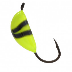 Мормышка вольфрамовая Lumicom Банан с ушком Ф5 обмазка винт YBL, цена за 1 шт.