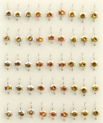 Мормышка паяная Condor ТИП-35 шестигранник с камнем, крючок Mustad 45 шт